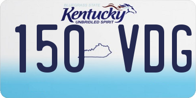 KY license plate 150VDG