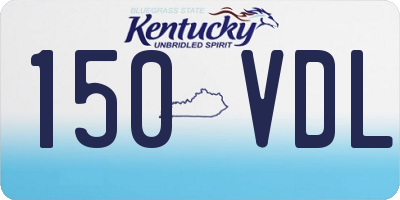 KY license plate 150VDL