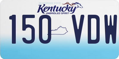 KY license plate 150VDW