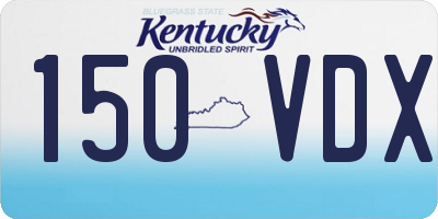 KY license plate 150VDX