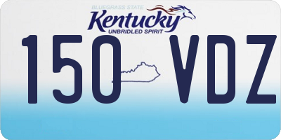 KY license plate 150VDZ