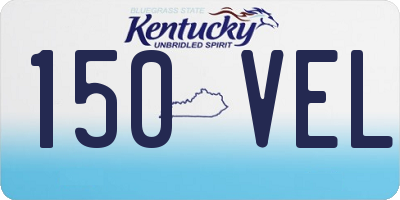 KY license plate 150VEL