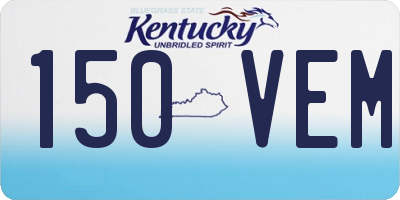 KY license plate 150VEM