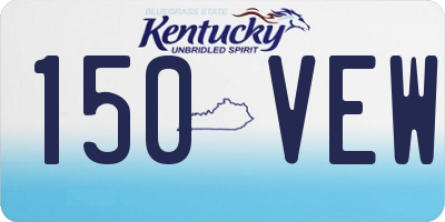 KY license plate 150VEW