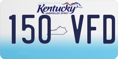 KY license plate 150VFD