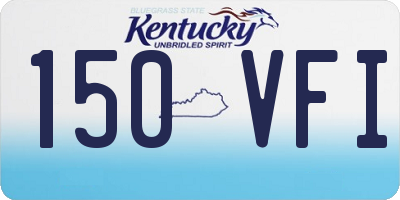 KY license plate 150VFI