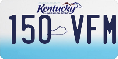 KY license plate 150VFM
