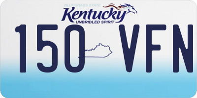 KY license plate 150VFN