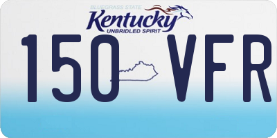 KY license plate 150VFR