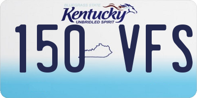 KY license plate 150VFS