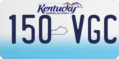 KY license plate 150VGC
