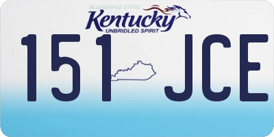 KY license plate 151JCE
