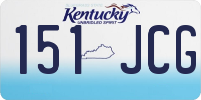 KY license plate 151JCG