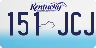 KY license plate 151JCJ