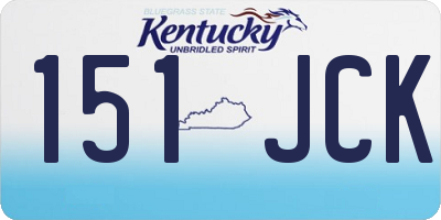 KY license plate 151JCK