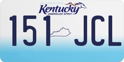KY license plate 151JCL