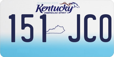 KY license plate 151JCO