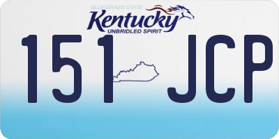 KY license plate 151JCP