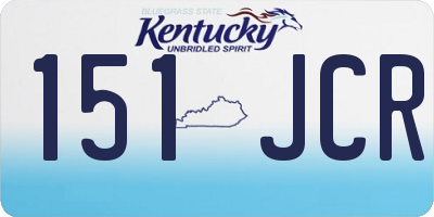 KY license plate 151JCR