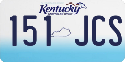 KY license plate 151JCS