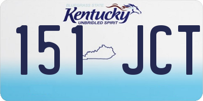 KY license plate 151JCT