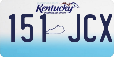 KY license plate 151JCX