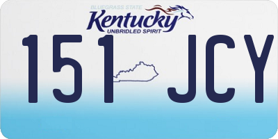 KY license plate 151JCY