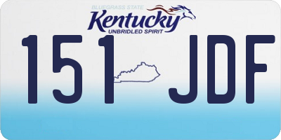 KY license plate 151JDF