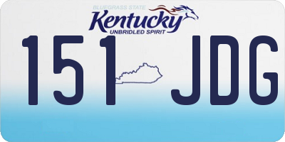 KY license plate 151JDG