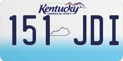 KY license plate 151JDI