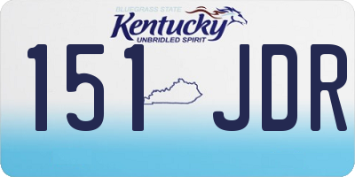 KY license plate 151JDR