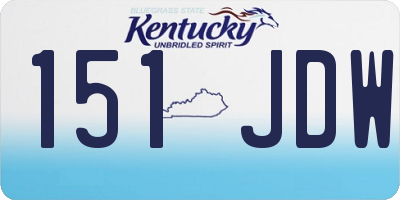 KY license plate 151JDW