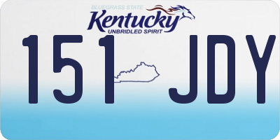 KY license plate 151JDY