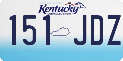 KY license plate 151JDZ