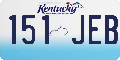 KY license plate 151JEB