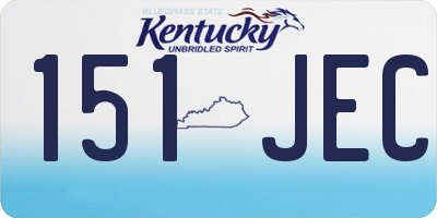KY license plate 151JEC