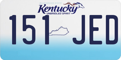 KY license plate 151JED