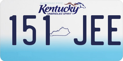 KY license plate 151JEE