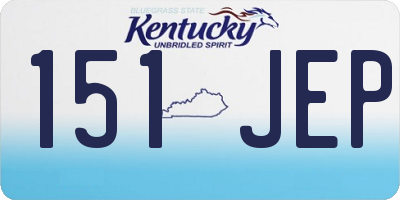 KY license plate 151JEP