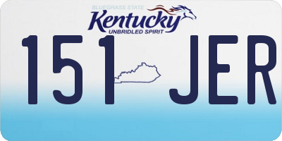 KY license plate 151JER