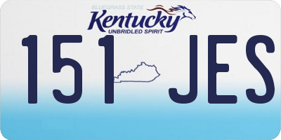 KY license plate 151JES