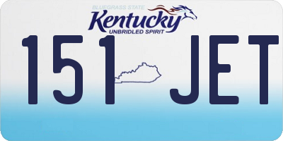 KY license plate 151JET