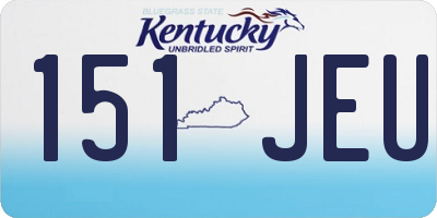 KY license plate 151JEU