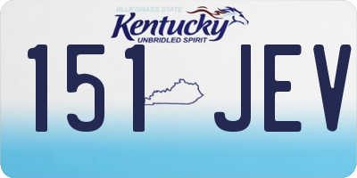KY license plate 151JEV