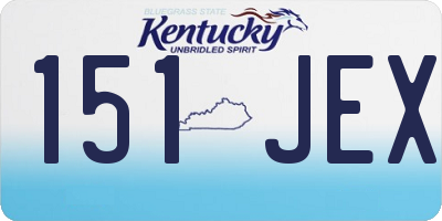 KY license plate 151JEX