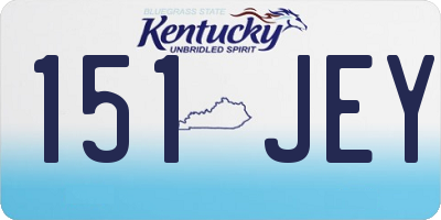 KY license plate 151JEY