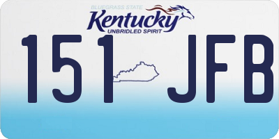 KY license plate 151JFB