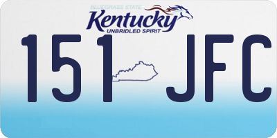 KY license plate 151JFC