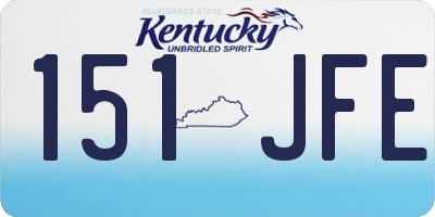 KY license plate 151JFE