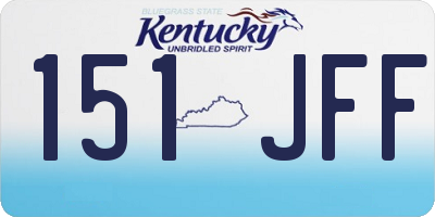 KY license plate 151JFF